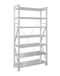 Стеллаж MS U 2500x700x600 7 полок (350 кг, металл)