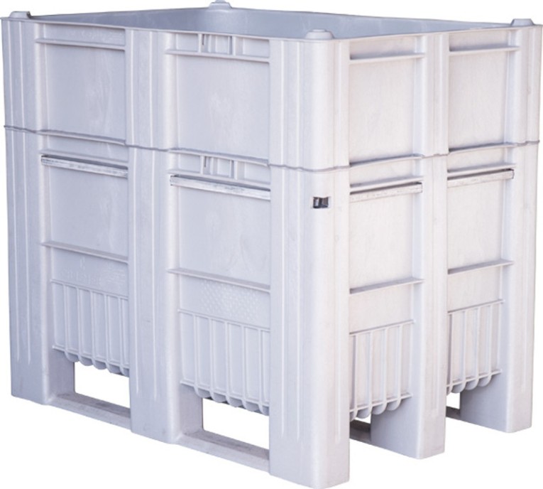 BoxPallet 1200х800х1035 сплошной, на полозьях серый купить в 