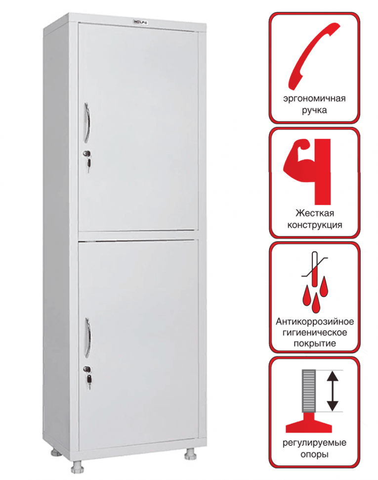 Медицинский шкаф HILFE МД 1 1760/SS купить в 
