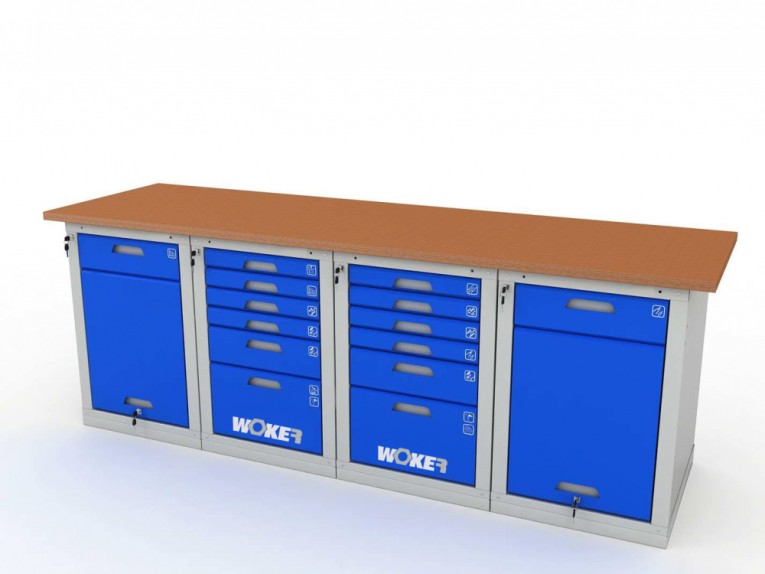 Верстак четырехтумбовый WOKER PRO 42662.2400 купить в 