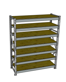 Стеллаж грузовой СГР 3000x1800x600 7 полок (фанера)