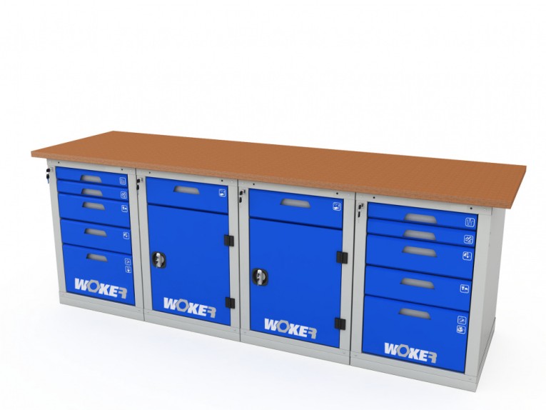 Верстак четырехтумбовый WOKER PRO 45225.2400 купить в 