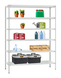 Стеллаж металлический Титан МС-900 2500x1000x300 6 полок Стеллаж металлический Титан МС-900 2500x1000x300 6 полок