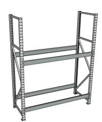 Стеллаж грузовой СГР 2500x900x600 2 полки (без настила) Стеллаж грузовой СГР 2500x900x600 2 полки (без настила)