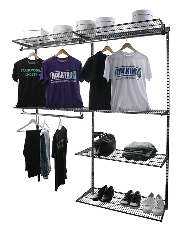 Гардеробная система Практик Home Optima G180 графит купить в Гардеробная система Практик Home Optima G180 графит купить в