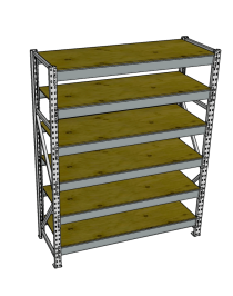 Стеллаж грузовой СГР 2000x1800x500 6 полок (фанера) Стеллаж грузовой СГР 2000x1800x500 6 полок (фанера)