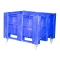 BoxPallet 1200х1000х900 мм сплошной на колесах синий