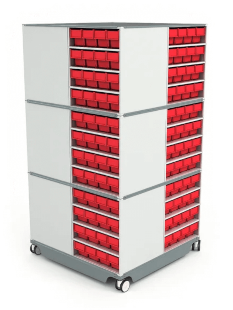 КП-02 Кассетница поворотная с красными ящиками купить в КП-02 Кассетница поворотная с красными ящиками купить в