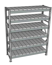 Стеллаж грузовой СГР 3000x2100x800 6 полок (металл)