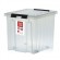 Контейнер Rox Box Original 50 (500х390х390 мм с крышкой и клипсами, на роликах, прозрачный) купить в 