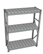 Стеллаж грузовой СГР 3000x900x600 3 полки (металл)