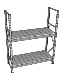 Стеллаж грузовой СГР 2500x1200x400 2 полки (металл) Стеллаж грузовой СГР 2500x1200x400 2 полки (металл)