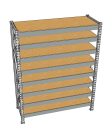 Стеллаж грузовой СГР 2000x1200x400 8 полок (ДСП) Стеллаж грузовой СГР 2000x1200x400 8 полок (ДСП)