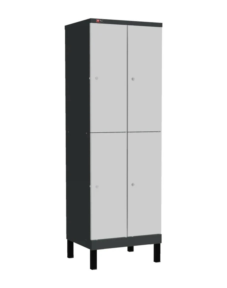 Шкаф-локер ДиКом УНО-322, корпус RAL 7016, двери RAL 7038, на ножках Шкаф-локер ДиКом УНО-322, корпус RAL 7016, двери RAL 7038, на ножках
