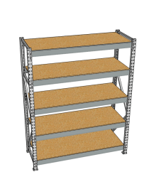 Стеллаж грузовой СГР 2500x1500x800 5 полок (ДСП)