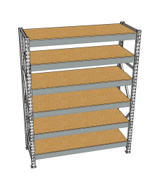 Стеллаж грузовой СГР 3000x1500x800 6 полок (ДСП)