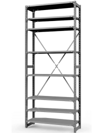 Стеллаж ТСУ 2500x700x600 8 полок (150 кг, перф) Стеллаж ТСУ 2500x700x600 8 полок (150 кг, перф)