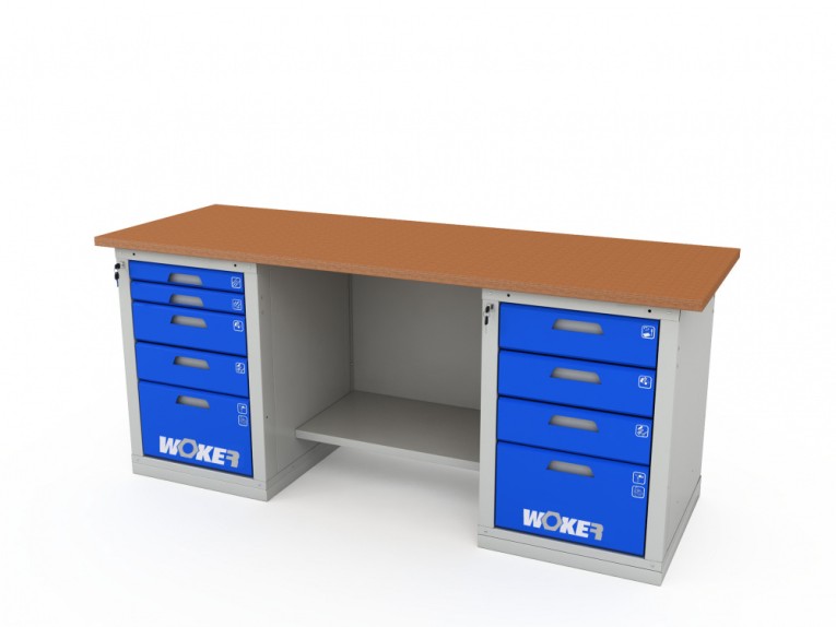 Верстак двухтумбовый WOKER PRO 2504.2000 купить в Верстак двухтумбовый WOKER PRO 2504.2000 купить в