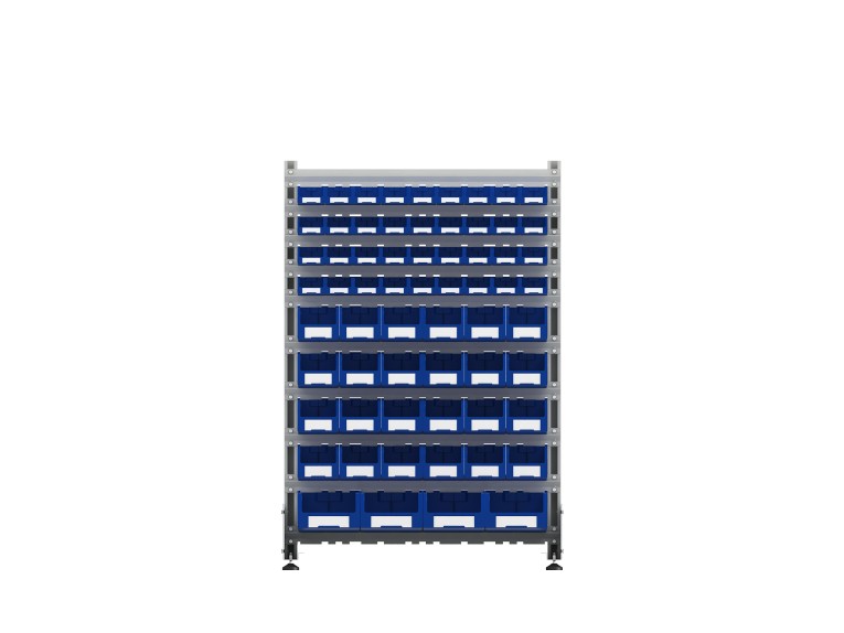 Стеллаж для пластиковых лотков SORTEX двухсторонний 1500x1000x800.05 купить в Стеллаж для пластиковых лотков SORTEX двухсторонний 1500x1000x800.05 купить в