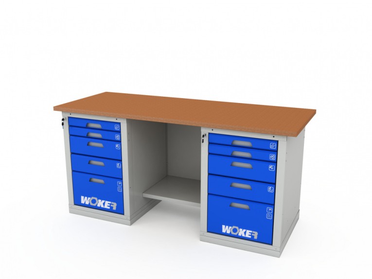Верстак двухтумбовый WOKER PRO 2505.1800 купить в Верстак двухтумбовый WOKER PRO 2505.1800 купить в