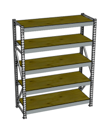 Стеллаж грузовой СГР 3000x2100x1000 5 полок (фанера) Стеллаж грузовой СГР 3000x2100x1000 5 полок (фанера)