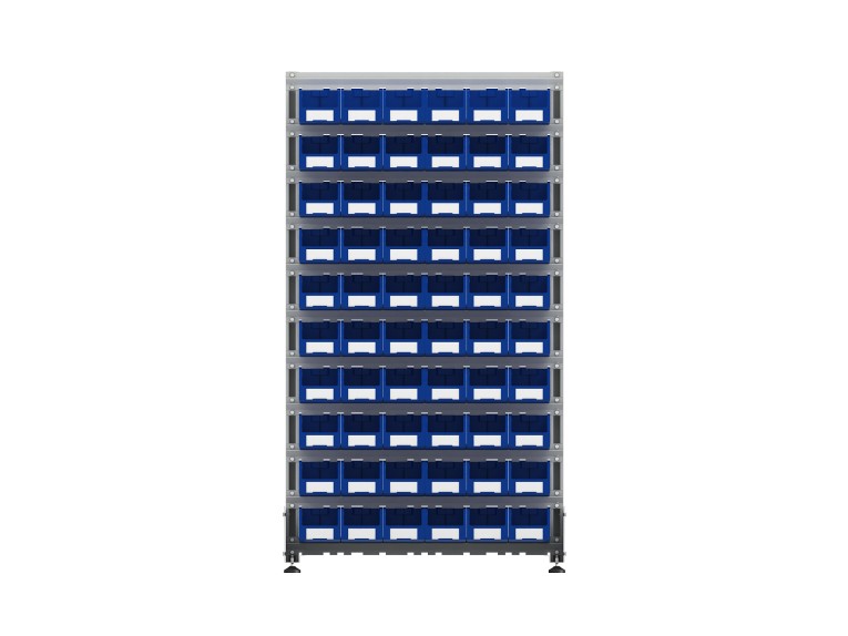 Стеллаж для пластиковых лотков SORTEX двухсторонний 1800x1000x800.02 купить в Стеллаж для пластиковых лотков SORTEX двухсторонний 1800x1000x800.02 купить в