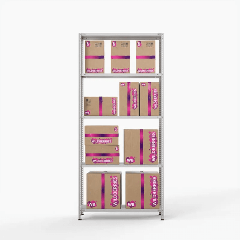 Стеллаж ПВЗ Wildberries 2000х1000х400 5 полок купить в Стеллаж ПВЗ Wildberries 2000х1000х400 5 полок купить в