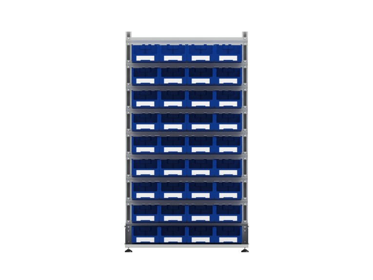 Стеллаж для пластиковых лотков SORTEX двухсторонний 1800x1000x800.03 купить в Стеллаж для пластиковых лотков SORTEX двухсторонний 1800x1000x800.03 купить в