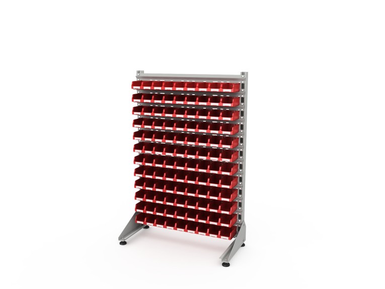 Стеллаж для пластиковых лотков SORTEX односторонний 1500x1000x450.01 купить в Стеллаж для пластиковых лотков SORTEX односторонний 1500x1000x450.01 купить в