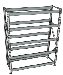 Стеллаж грузовой СГР 3000x1200x400 5 полок (без настила) Стеллаж грузовой СГР 3000x1200x400 5 полок (без настила)