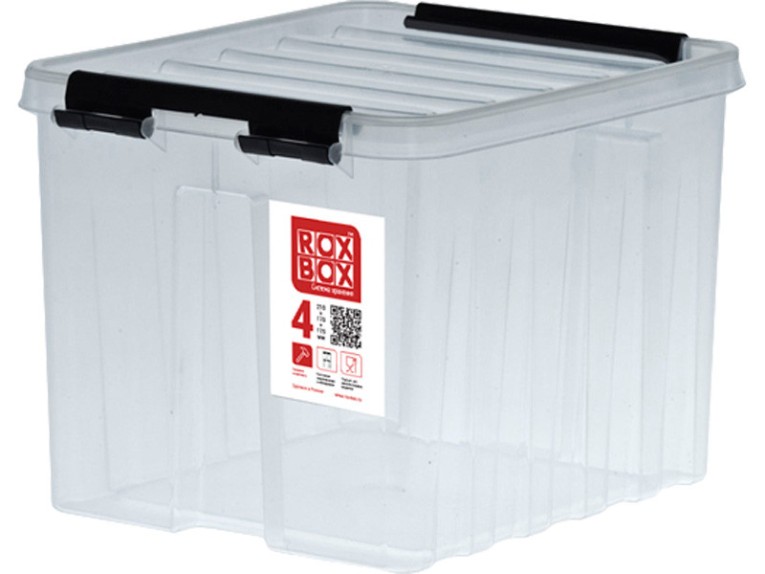 Контейнер Rox Box Original 4 (210х170х175 мм с крышкой и клипсами прозрачный) купить в 