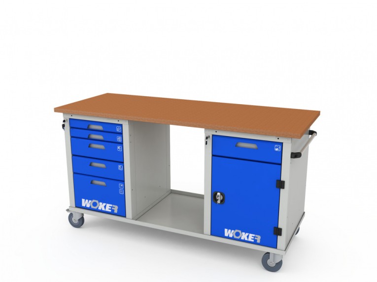 Верстак мобильный трехтумбовый WOKER PRO 3502.1800 купить в Верстак мобильный трехтумбовый WOKER PRO 3502.1800 купить в