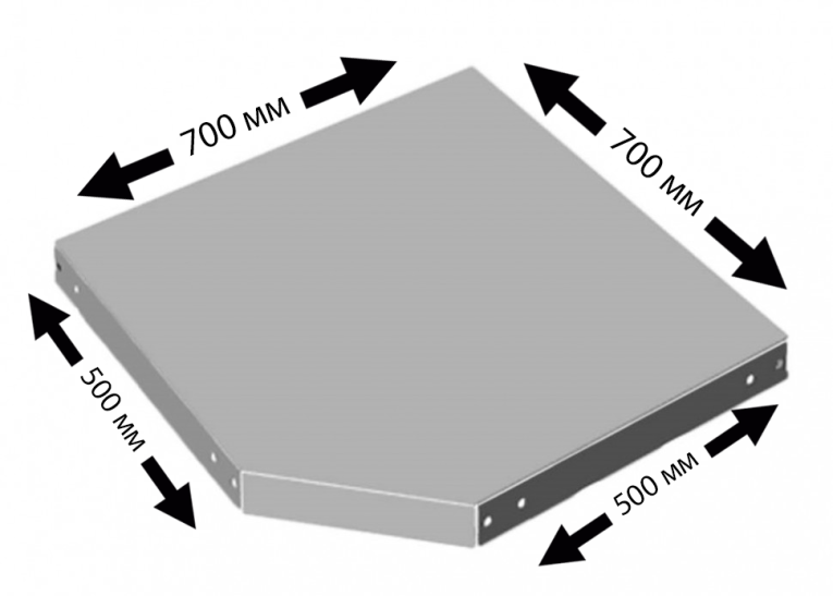 Угловая полка Практик MS 50F (700х500) купить в 