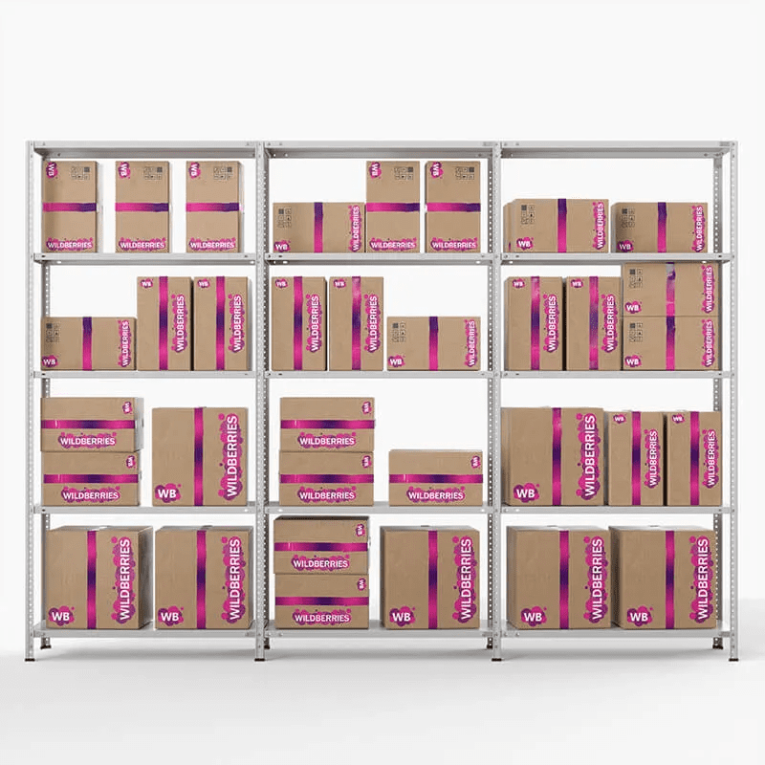 Стеллаж ПВЗ Wildberries 2000х3000х400 5 полок купить в Стеллаж ПВЗ Wildberries 2000х3000х400 5 полок купить в