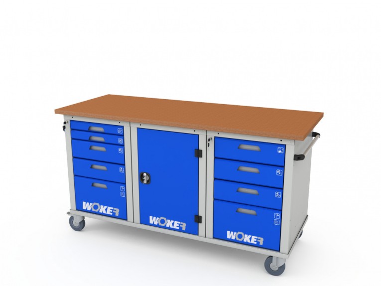 Верстак мобильный трехтумбовый WOKER PRO 3514.1800 купить в 