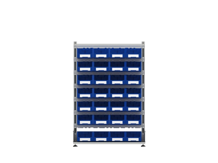 Стеллаж для пластиковых лотков SORTEX односторонний 1500x1000x450.03 купить в Стеллаж для пластиковых лотков SORTEX односторонний 1500x1000x450.03 купить в