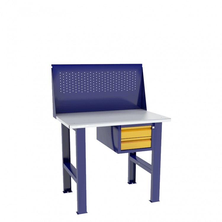 Верстак бестумбовый с подвесным ящиком ВП-Э с экраном купить в Верстак бестумбовый с подвесным ящиком ВП-Э с экраном купить в