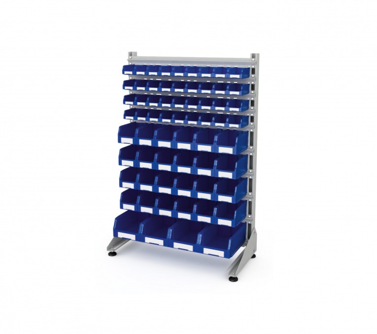 Стеллаж для пластиковых лотков SORTEX односторонний 1500x1000x450.05 купить в Стеллаж для пластиковых лотков SORTEX односторонний 1500x1000x450.05 купить в