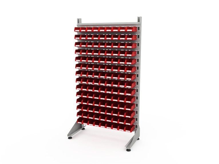 Стеллаж для пластиковых лотков SORTEX односторонний 1800x1000x450.01 купить в Стеллаж для пластиковых лотков SORTEX односторонний 1800x1000x450.01 купить в