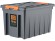 Контейнер особопрочный Rox Box PRO 70 (589х396х355 мм с крышкой и клипсами, на роликах, антрацит) купить в 