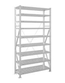 Стеллаж MS U 3000x1500x500 9 полок (250 кг, перф) Стеллаж MS U 3000x1500x500 9 полок (250 кг, перф)