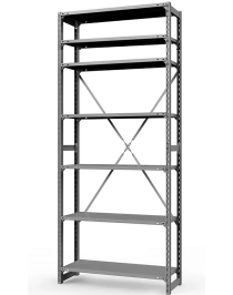 Стеллаж ТСУ 1800x700x800 7 полок (150 кг, перф)