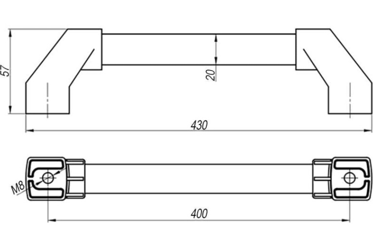 Ручка трубчатая СТ-4 АТ40020 купить в Ручка трубчатая СТ-4 АТ40020 купить в