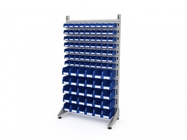 Стеллаж для пластиковых лотков SORTEX односторонний 1800x1000x450.04 купить в Стеллаж для пластиковых лотков SORTEX односторонний 1800x1000x450.04 купить в