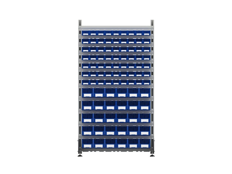 Стеллаж для пластиковых лотков SORTEX односторонний 1800x1000x450.04 купить в Стеллаж для пластиковых лотков SORTEX односторонний 1800x1000x450.04 купить в