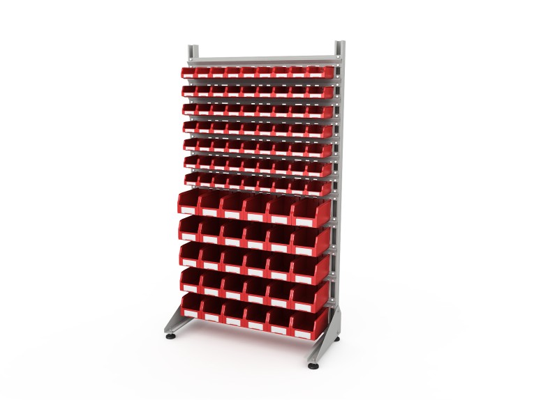 Стеллаж для пластиковых лотков SORTEX односторонний 1800x1000x450.04 купить в Стеллаж для пластиковых лотков SORTEX односторонний 1800x1000x450.04 купить в