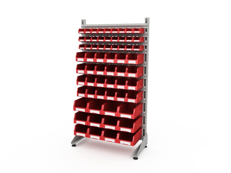 Стеллаж для пластиковых лотков SORTEX односторонний 1800x1000x450.05 купить в Стеллаж для пластиковых лотков SORTEX односторонний 1800x1000x450.05 купить в