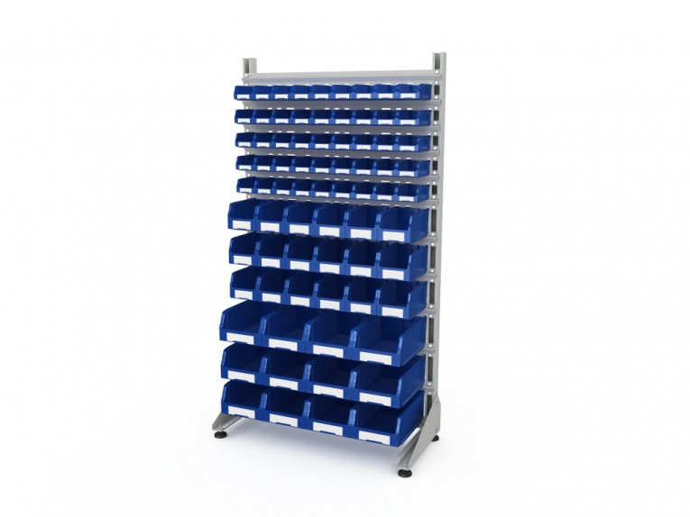 Стеллаж для пластиковых лотков SORTEX односторонний 1800x1000x450.06 купить в Стеллаж для пластиковых лотков SORTEX односторонний 1800x1000x450.06 купить в