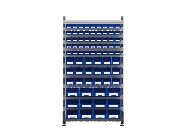 Стеллаж для пластиковых лотков SORTEX односторонний 1800x1000x450.06 купить в Стеллаж для пластиковых лотков SORTEX односторонний 1800x1000x450.06 купить в