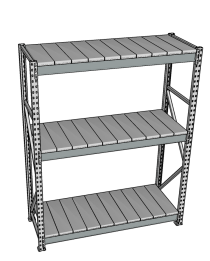 Стеллаж грузовой СГР 2500x2100x600 3 полки (металл)